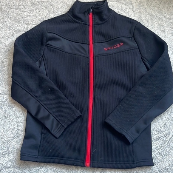 BOYS spyder zip-up sweater large 10/12 - Picture 1 of 4